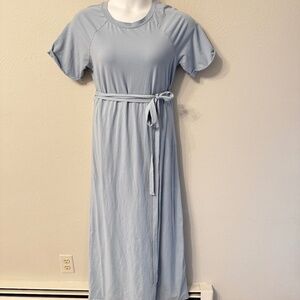 Pomander Place Tuckernuck Sawyer Maxi Dress size M icy blue wrap look